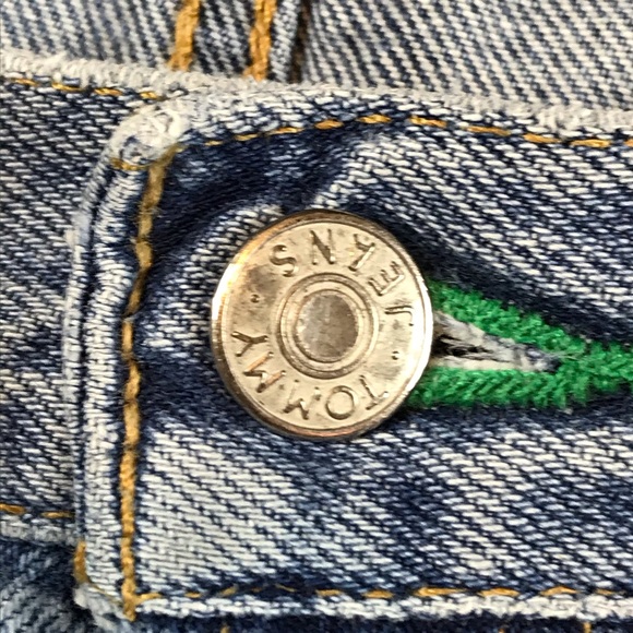 Tommy Jeans Mens Classic Y2K Vintage 2000s Blue Denim Faded Jean Shorts Size 36 - Picture 6 of 11